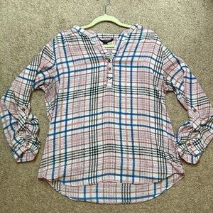 Red, White, Blue, Pink and Black Blouse.